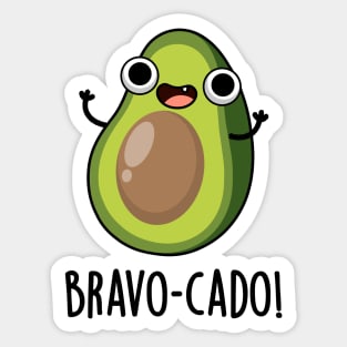 Bravo-cado Cute Avocado Pun Sticker